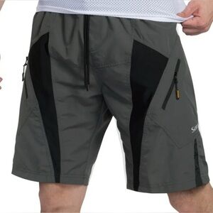 Santic Men's Cycling Shorts Quick Dry Bicycle Pants‎ XL Shorts Loose-Fit Padded